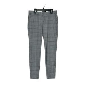 Banana Republic Ryan fit black white plaid pants size 2